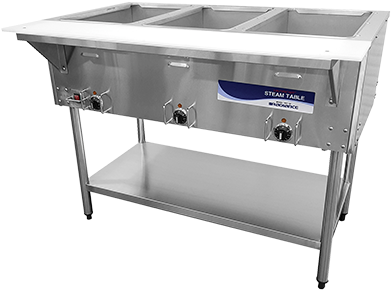 Turbo Air Rst-3p Serving Counter, Hot Food, Electric - Radiance Rst-3p Steam Table, 3 Top Opening (400x400), Png Download