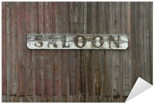Old Saloon Sign On Weathered Wood Wall Sticker • Pixers® - Old West Swindlers - Trade Paperback (400x400), Png Download
