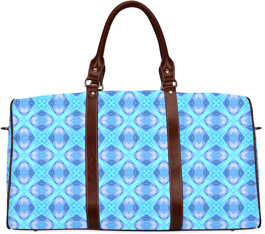 Abstract Circles Arches Lattice Aqua Blue Waterproof - Harry Potter Duffle Bag (1000x1000), Png Download