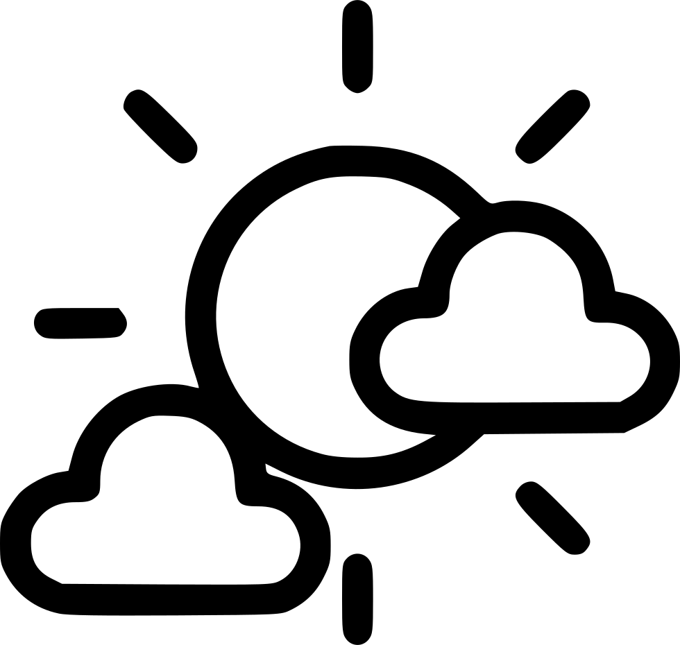 Cloud Clouds Sunny Sun Cloudy Comments - Sun Clouds Icon Transparent (980x930), Png Download