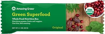 Organic Superfood Bars - Amazing Grass Green Superfood Whole Food Nutrition (375x400), Png Download