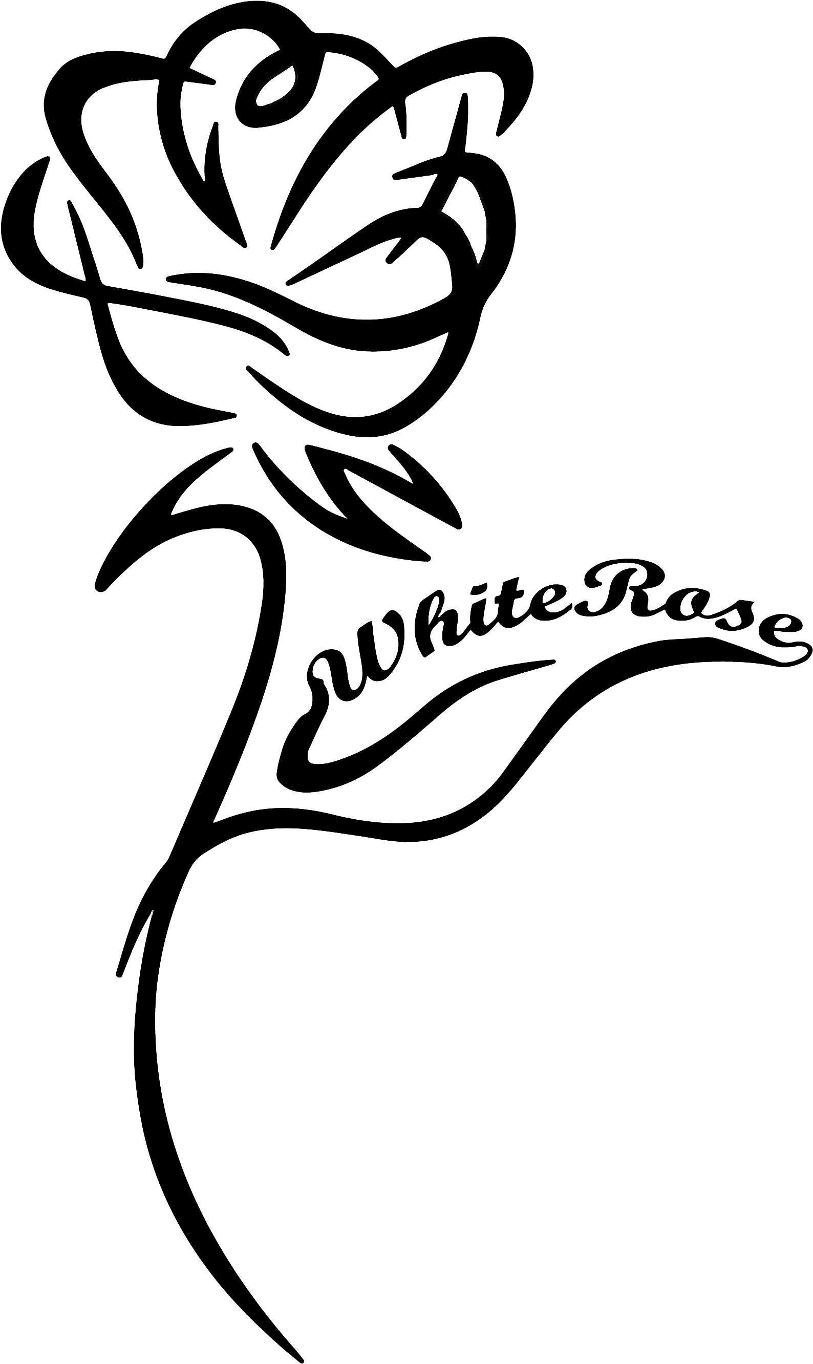 Clipart Rose Black And White (3000x3000), Png Download