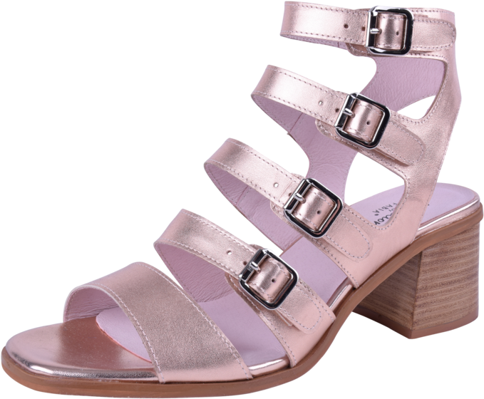 Rose Gold Kid Leather Heel - Gold (900x601), Png Download