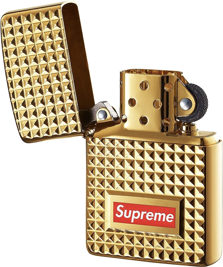 Supreme Zippo Lighter - Supreme Diamond Cut Zippo Gold (899x899), Png Download