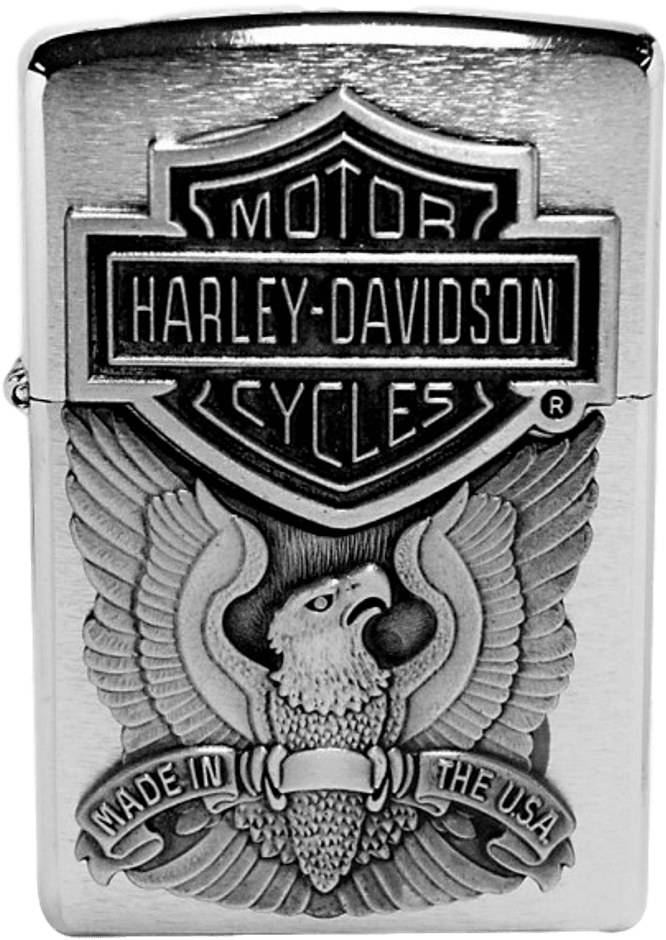 Zippo Harley-davidson Eagle/logo Emblem Lighter Pocket (1024x1024), Png Download