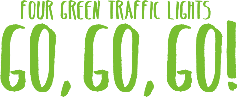 Four Green Lights - Calligraphy (940x360), Png Download