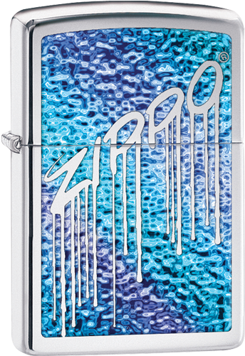 Fuzion Liquid Logo - Zippo 29097 Glass Like Fusion Full Size Brushed Chrome (500x500), Png Download