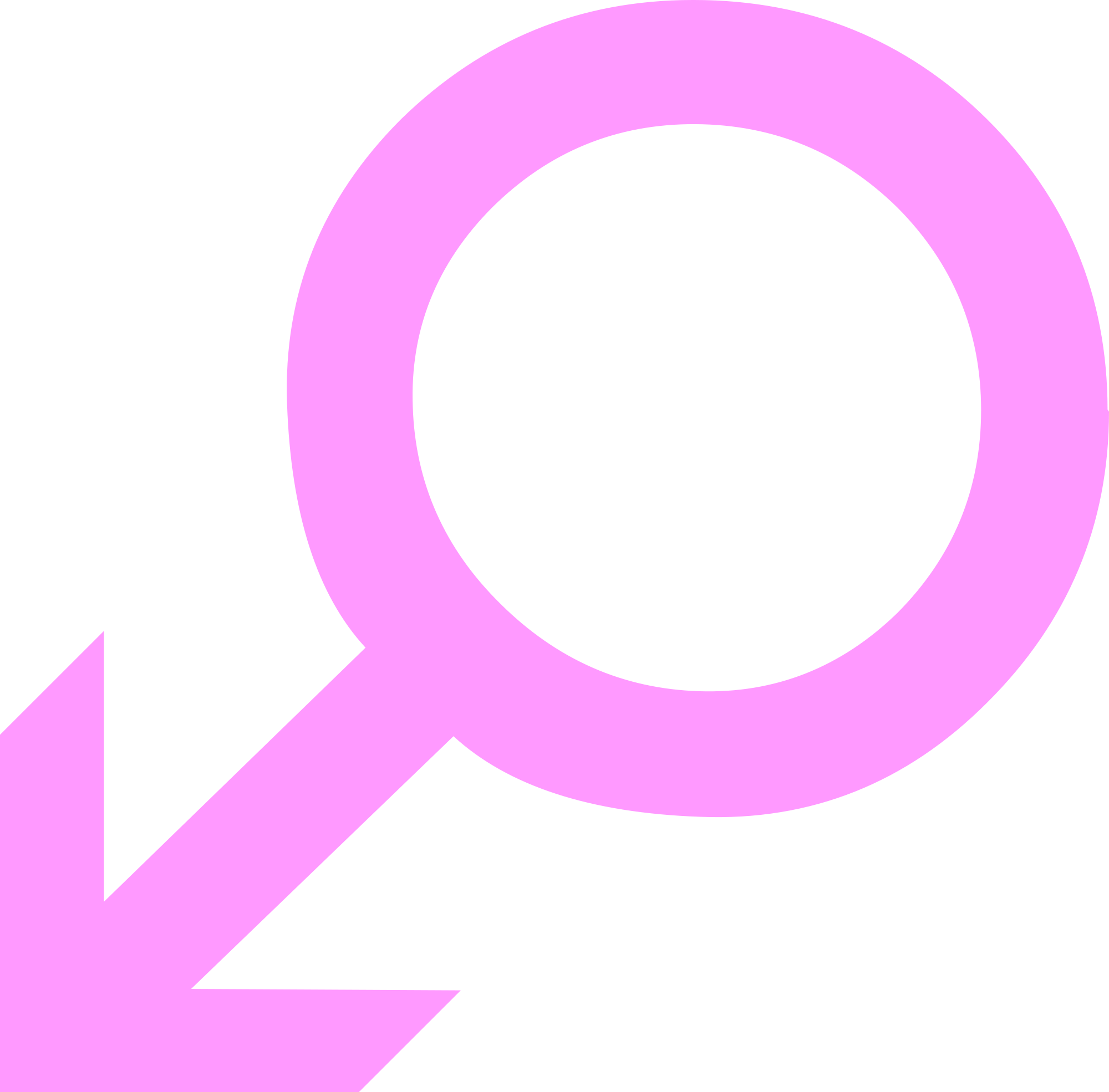 Open - Male Symbol Pink Png (2000x1970), Png Download