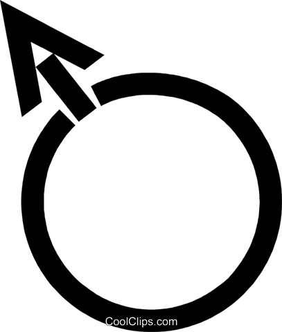 Male Symbol Royalty Free Vector Clip Art Illustration - Circle (407x480), Png Download