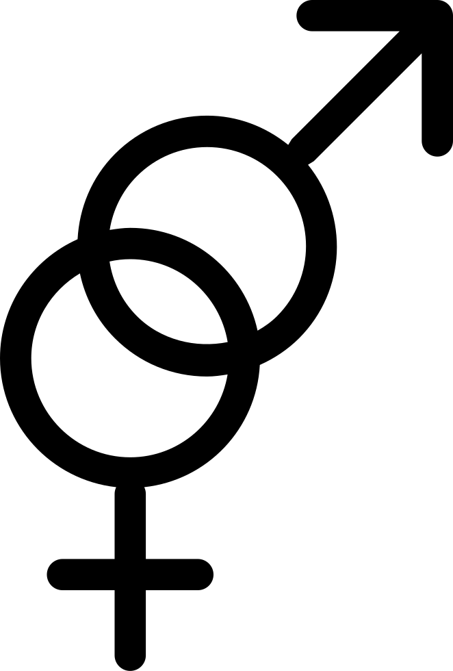 Male And Female Gender Symbols Comments - Simbolos De Genero (662x980), Png Download