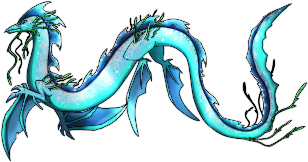 Sea Serpent Dragon Commission By Eternity - Sea Serpent Dragon Png (1024x575), Png Download