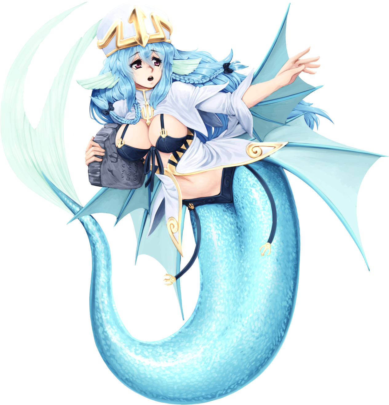Fictional Character Mythical Creature Anime - Anime Girl Sea Monster (1280x1367), Png Download