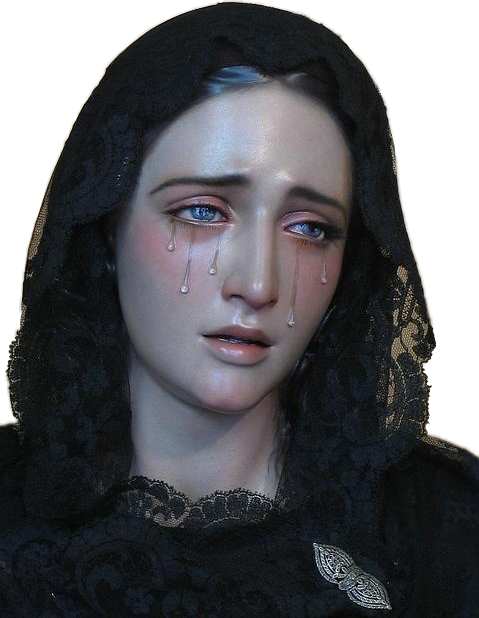 Mary Virginmary Religion Crying Aesthetic Tumblr - Maria Santisima De La Victoria (479x618), Png Download
