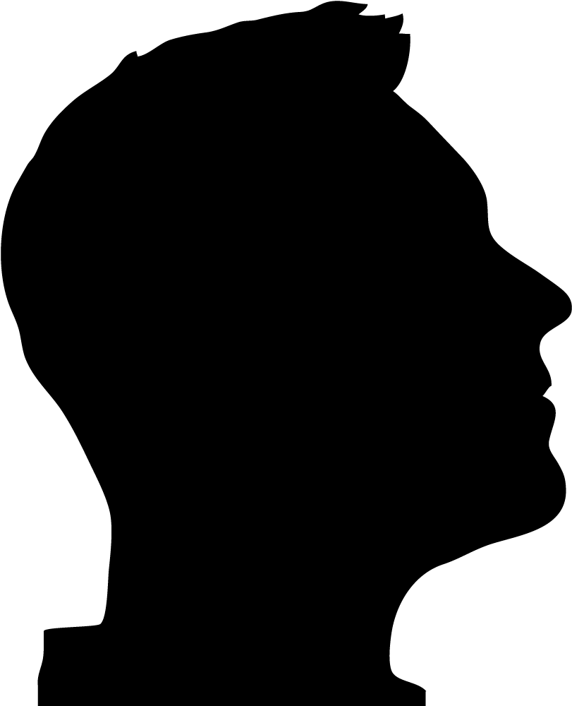 Face Silhouette Png - Man Face Profile Silhouette (1000x1000), Png Download