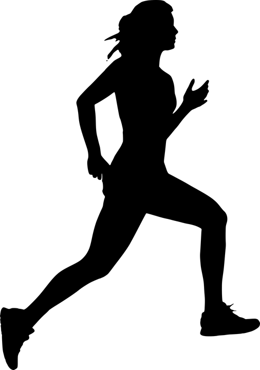 Silhouette, Human, Jogging, Marathon, Nws Icons, Person - Silhouette Of Female Jogger Transparent Background (506x720), Png Download