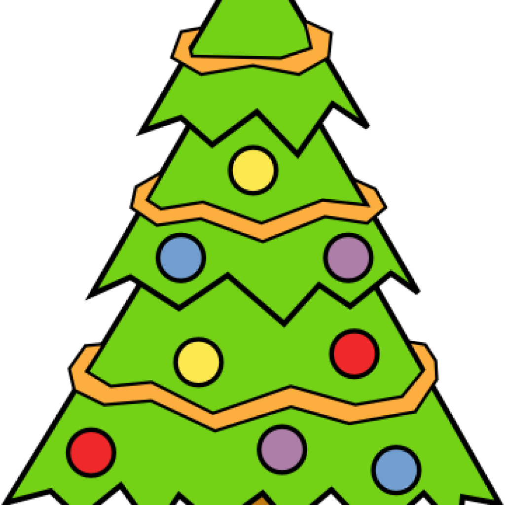 Xmas Trees Free Clip Art - Christmass Tree Cartoon Png (1024x1024), Png Download