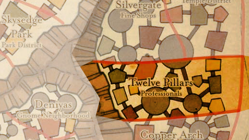 Sharn - District - - - Twelve - Pillars - Atlas (497x280), Png Download