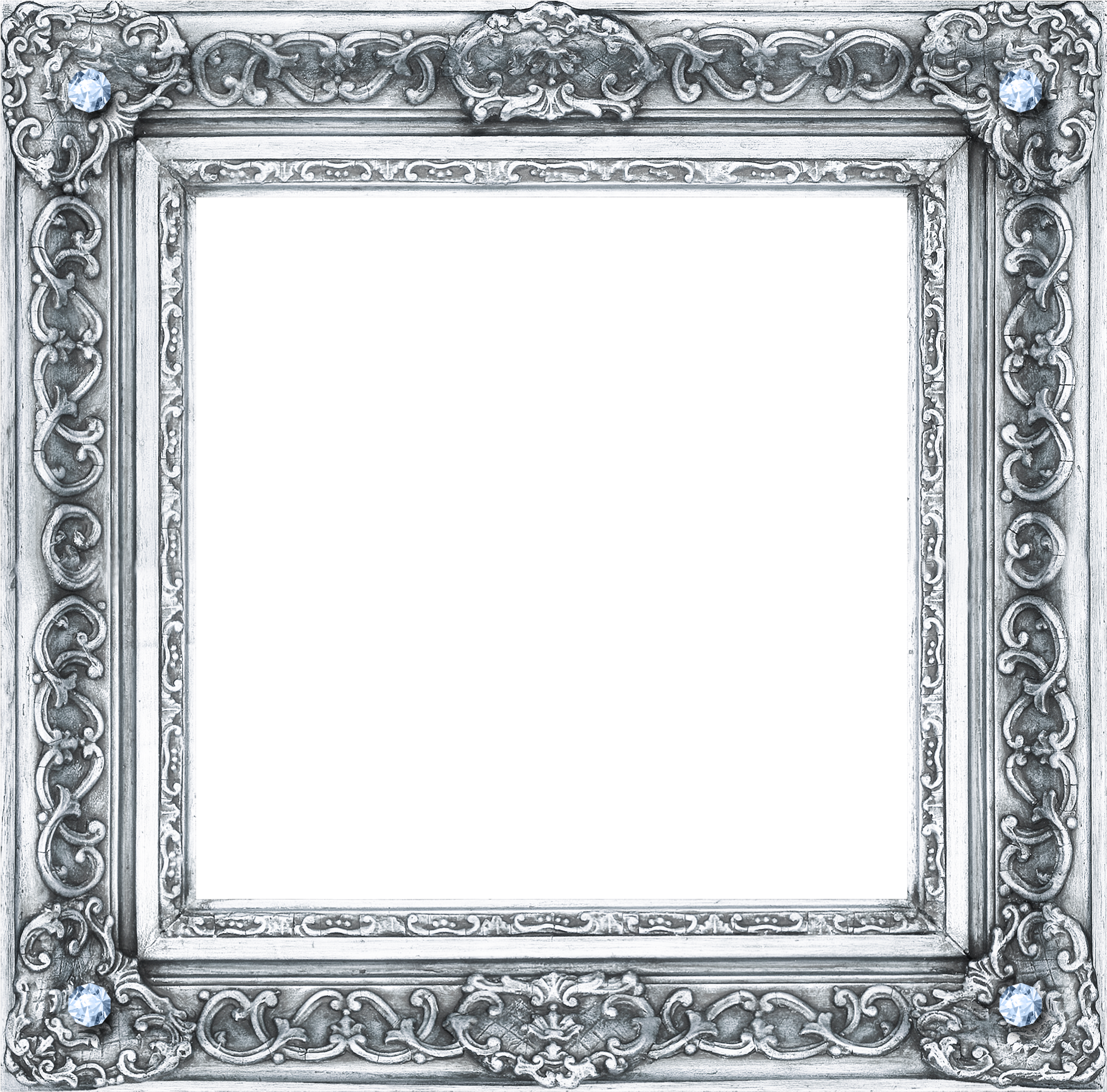 Silver Vintage Frame Vintage Frames - Strong Enemy Of The World (2168x2140), Png Download