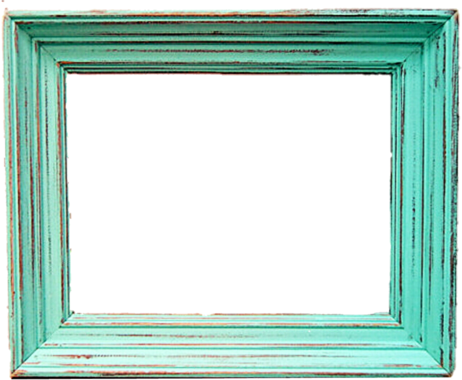 Vintage Picture Frame Png - Green Vintage Frame Png (999x799), Png Download