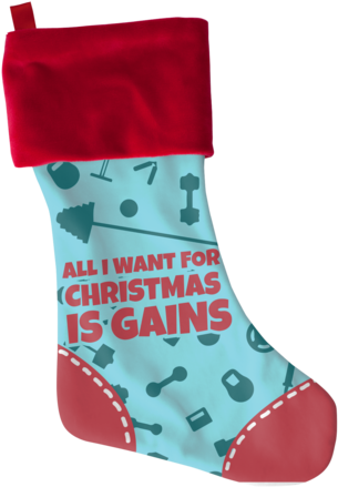 All I Want Gains - Christmas Stocking (480x480), Png Download