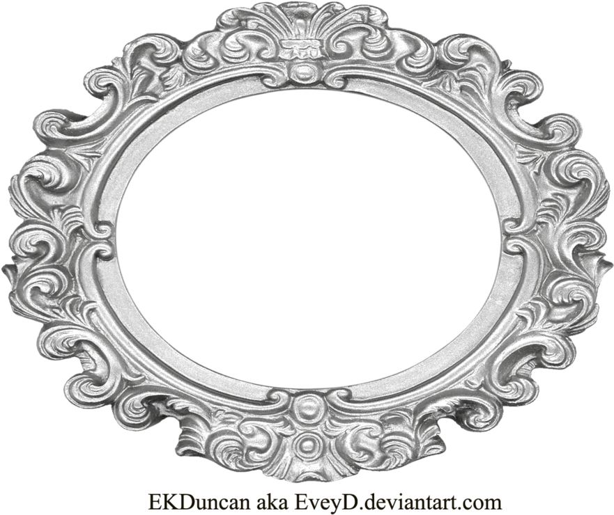 Vintage Frame Png Images - Silver Ornate Frame (900x744), Png Download