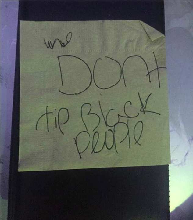 Diners Leave Kentucky Applebee's Waitress Racist Note - Paper (1280x720), Png Download