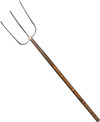 3 Tine Pitchfork - Roman Legionary Spear (373x461), Png Download