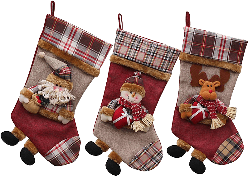 Image Product 12 - Christmas Socks Christmas Gift Packing Decoration Tree (800x800), Png Download