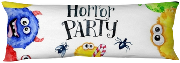Hand Drawn Square Frame With Watercolor Funny Monster - Watercolor Horor Party (400x400), Png Download