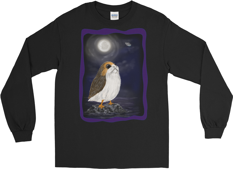 Porg Star Wars The Last Jedi Inspired Sweat Shirt - Care About Rare Disease Unisex Long Sleeved Shirt - (1000x1000), Png Download