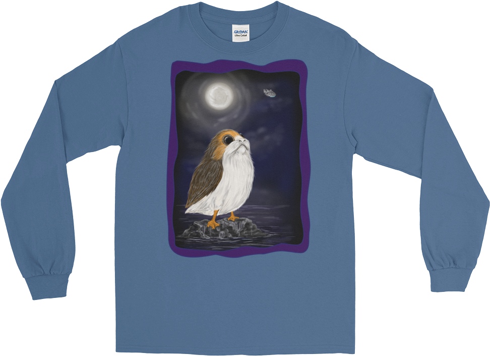 Porg Star Wars The Last Jedi Inspired Sweat Shirt - You Can't Think And Hit (1000x1000), Png Download