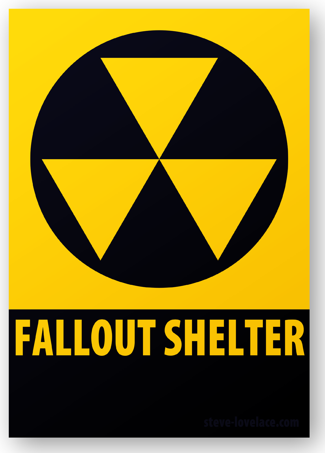 Download Fallout Shelter Sign Clipart Cold War Fallout - Fallout Shelter Sign (900x1256), Png Download