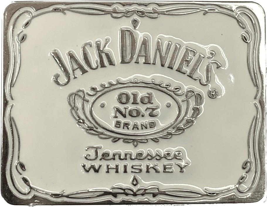 Jack Daniel's Label White Belt Buckle - Belt Buckle (1351x1351), Png Download