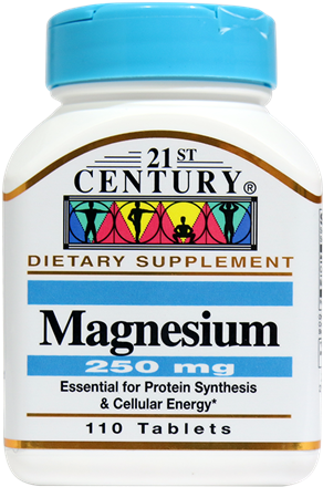 534428791 Talab Org - Magnesium 250 Mg - 110 Tabs,(21st Century) (600x600), Png Download