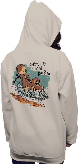 Chewy And Porg - T-shirt (650x650), Png Download