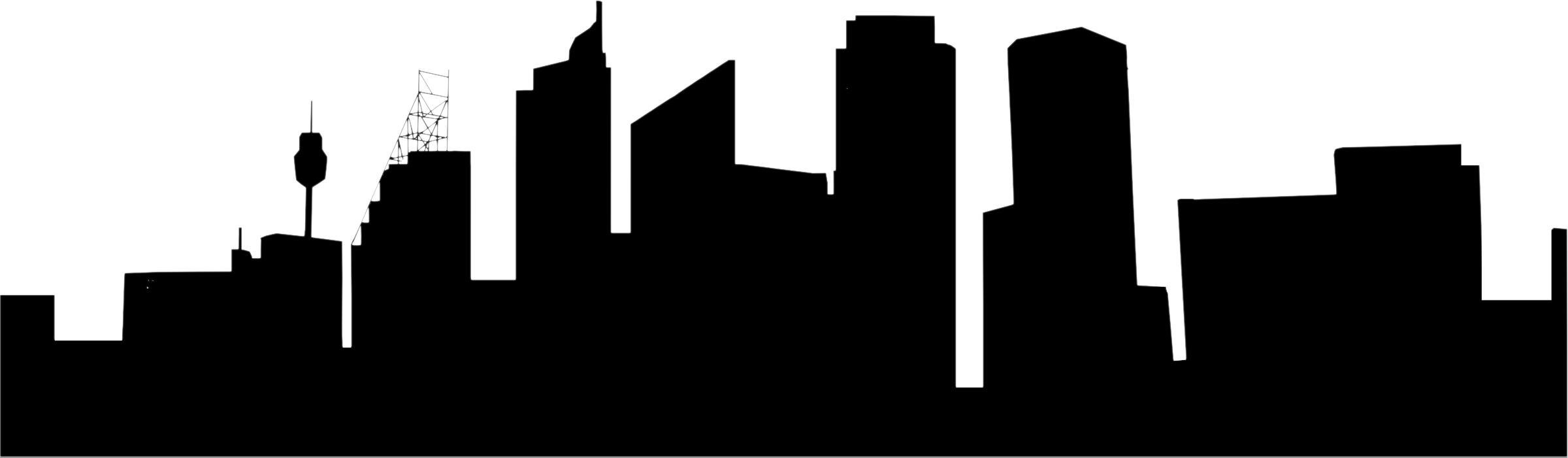 Sydney Skyline Silhouette At Getdrawings - Sydney Skyline Silhouette Png (2400x701), Png Download