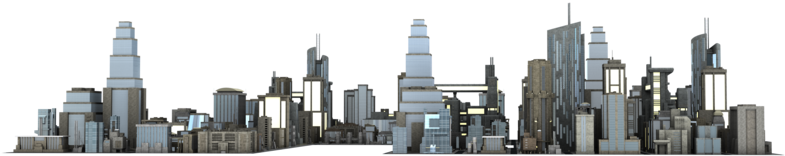 Large City Buildings Png Cut Out Free - Building (800x695), Png Download