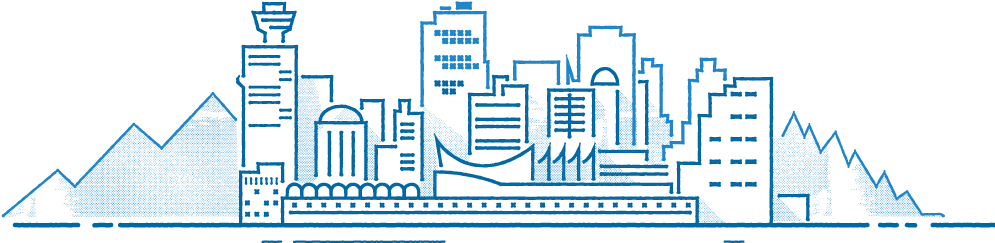 Vector Skyline - Vancouver Skyline Illustration (1000x268), Png Download
