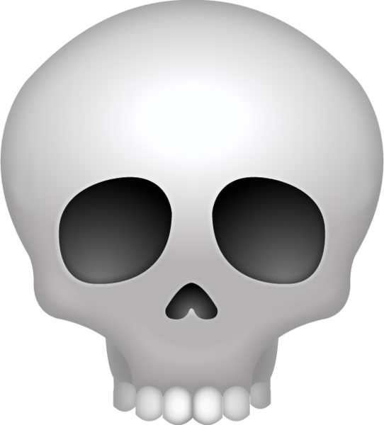 Skull Clipart Emoji - Skull Emoji (542x600), Png Download