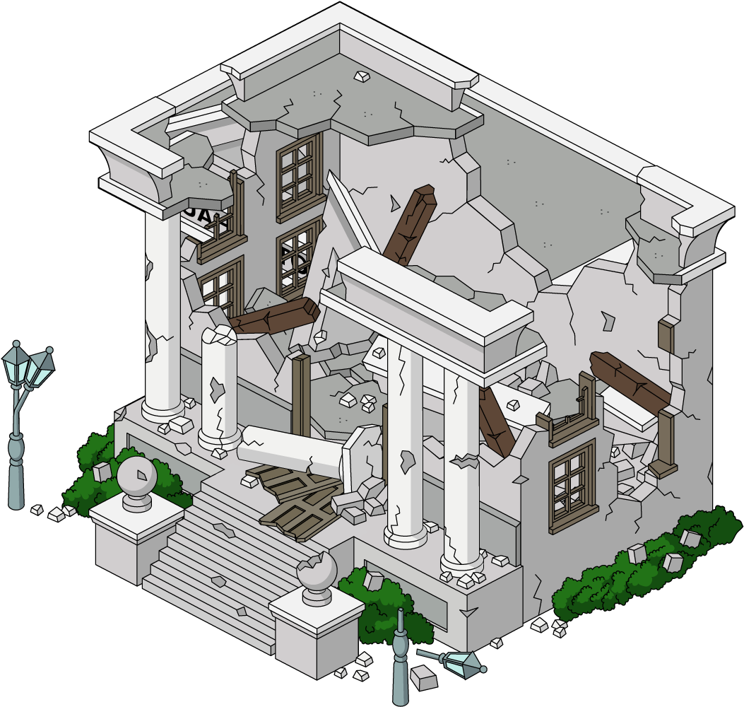 Building Cityhall Destroyed - City Hall Family Guy (812x768), Png Download