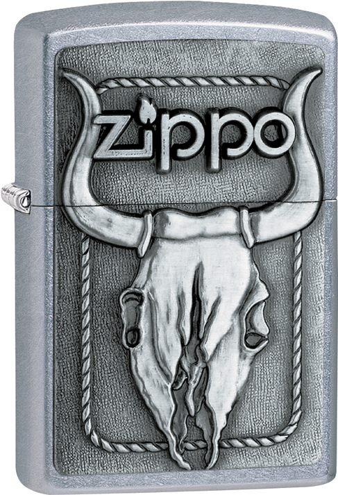 #20286 Bull Skull - Zippo 20286 Barrett-smyth Bull Skull Lighter (535x758), Png Download
