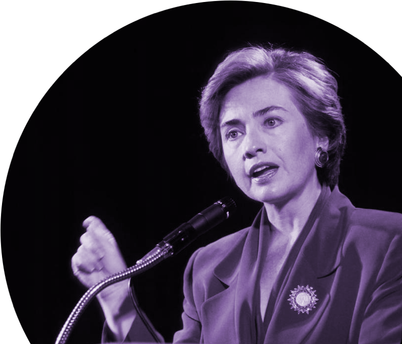 Hillary Clinton & The Dream Of The Nineties - Hillary Clinton (800x686), Png Download