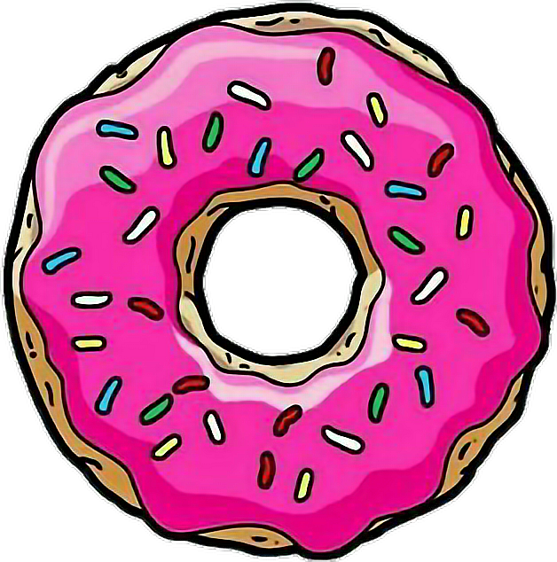 Tumblr Donut Homer Simpsons - Simpsons Donut Transparent (628x634), Png Download