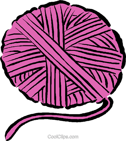 Ball Of Yarn Royalty Free Vector Clip Art Illustration - Yarn Clip Art (429x480), Png Download