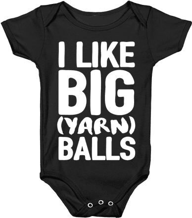 I Like Big Yarn Balls Baby Onesy - Baby Gaming (484x484), Png Download