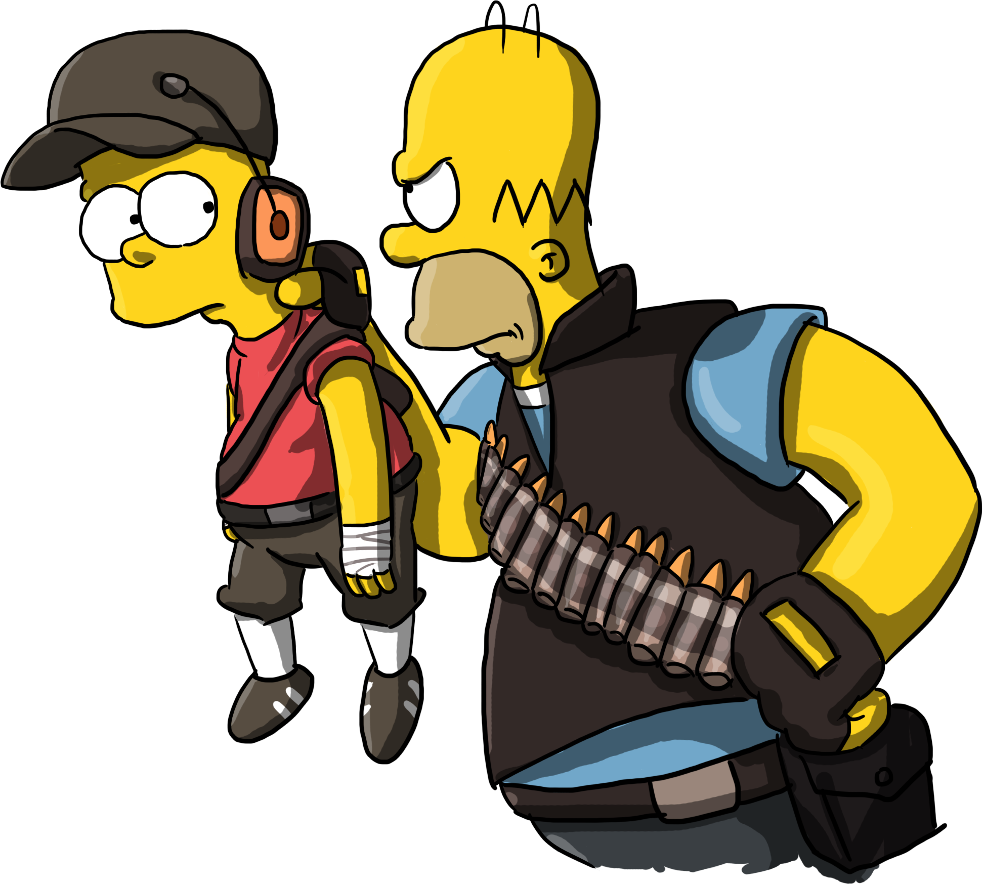 Team Fortress 2 Bart Simpson Maggie Simpson Homer Simpson - Simpsons Why You Little Meme (1943x1747), Png Download