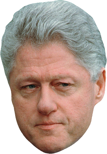 Bill Clinton Png - Bill Clinton Head Png (345x494), Png Download