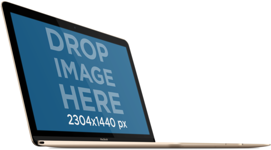 Angled Macbook Png Over Clear Background - Мокап Макбук Пнг (640x480), Png Download