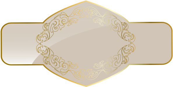 Cream Luxury Label Template Png Clipart Picture - Portable Network Graphics (600x301), Png Download