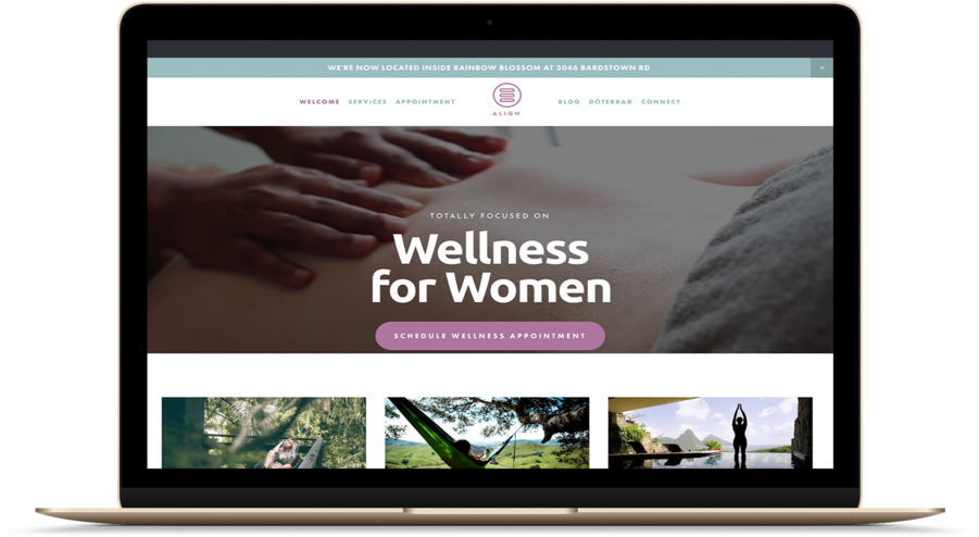 Laptop Mockup Align Total Wellness - Laptop (1000x645), Png Download